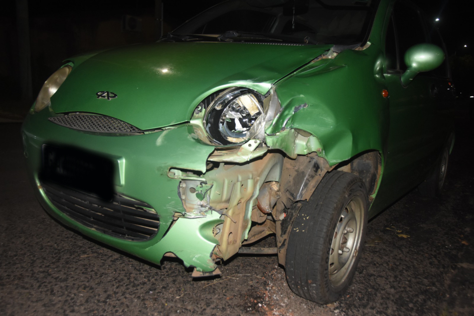 Automóvil con despefectos involucrado en el siniestro de tránsito