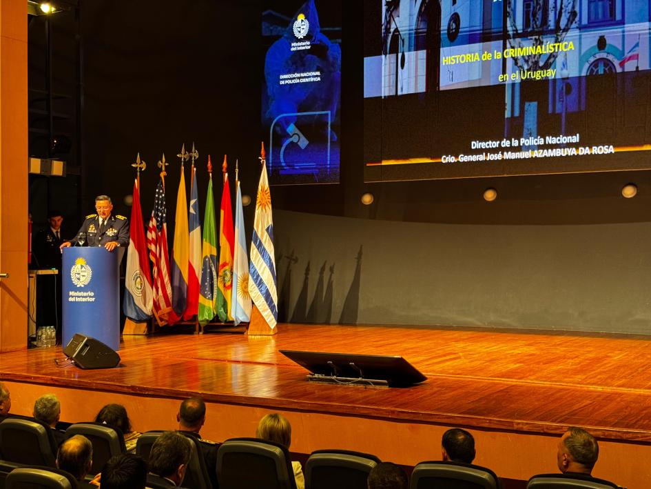 Director de la Policía Nacional durante su presentación Director de la Policía Nacional durante su presentación
