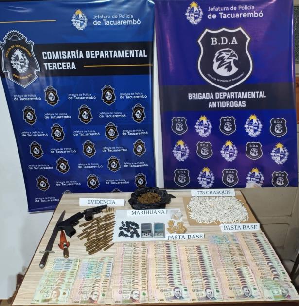 Efectos, sustancia y dinero incautados