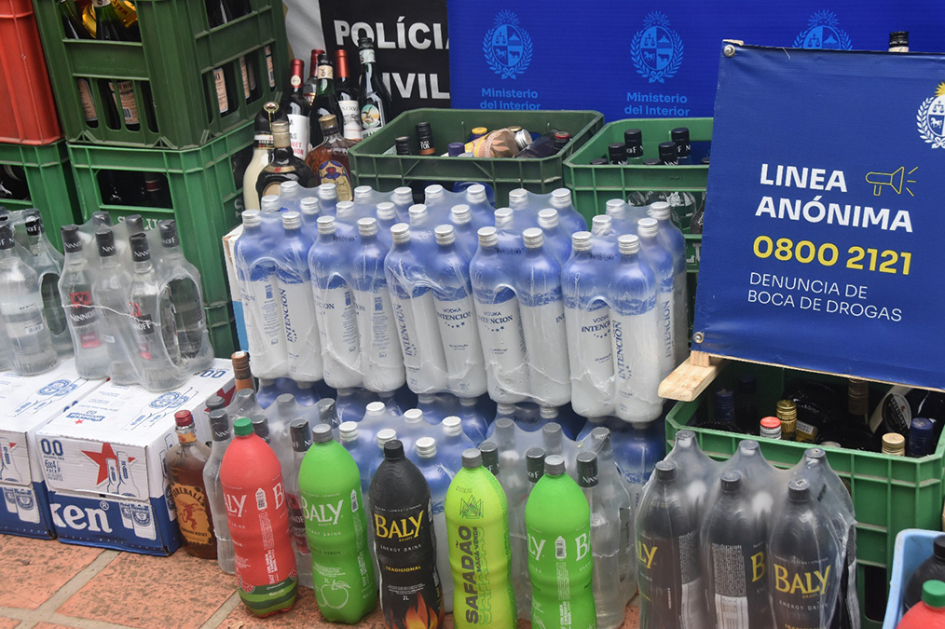 Bebidas incautadas Bebidas incautadas
