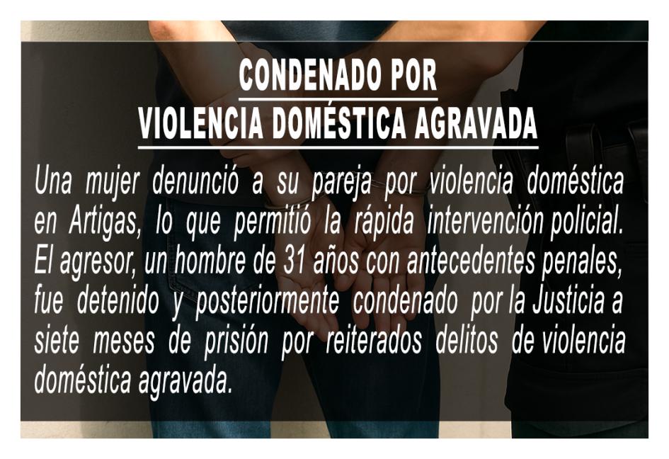 Rápido accionar policial tras denuncia por violencia doméstica""