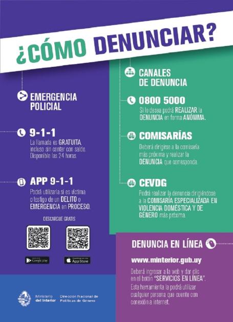 Canales de denuncias por violencia doméstica y género Canales de denuncias por violencia doméstica y género