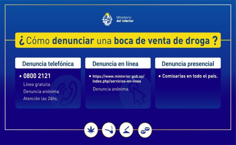 Canales de denuncias de bocas de drogas Canales de denuncias de bocas de drogas
