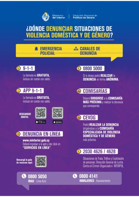 Canales de denuncias para denunciar situaciones de violencia doméstica Canales de denuncias para denunciar situaciones de violencia doméstica