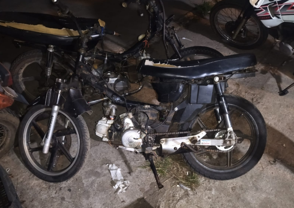 Moto incautada moto hurtada