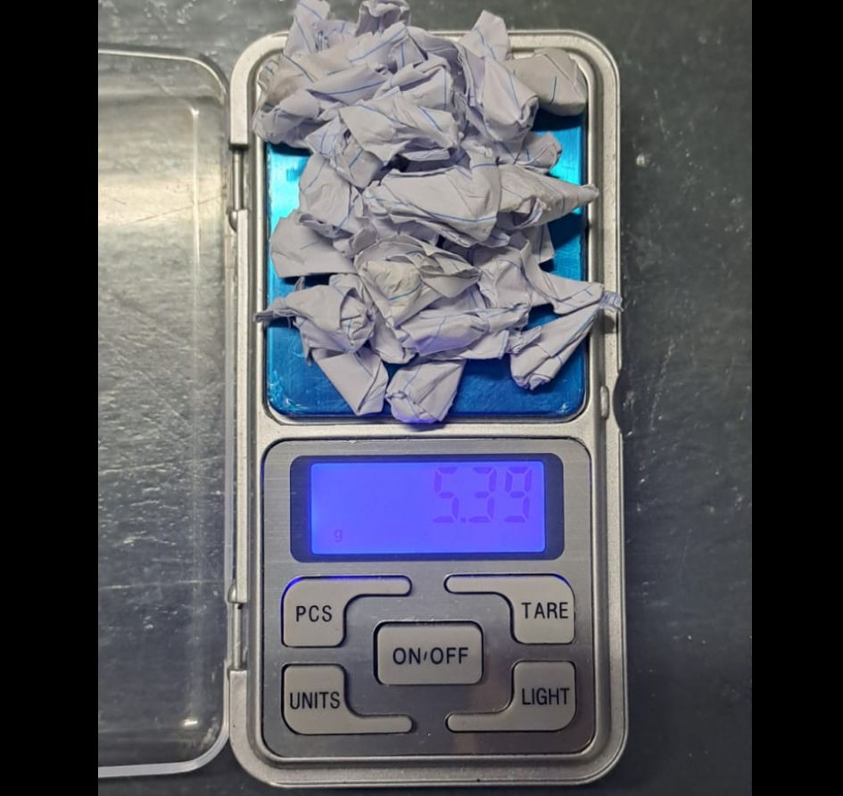Envoltorios con cocaína incautados Envoltorios con cocaína incautados