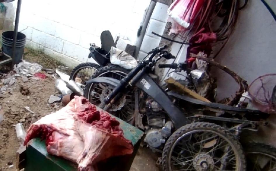 carne de carpincho y moto incautada carne de carpincho y moto incautada
