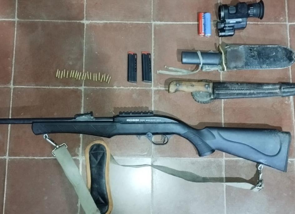Objetos de caza incautados Objetos de caza incautados