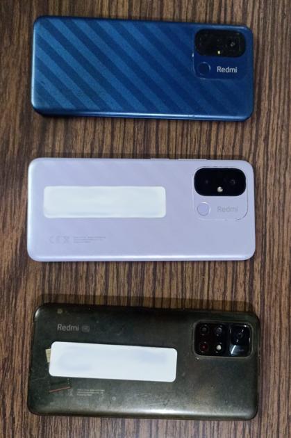 Celulares incautados.