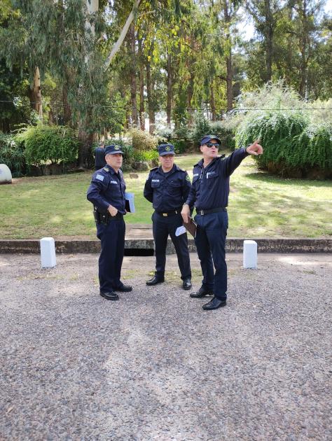 Comando jefaturial observando zonas del Parque Rodó Comando jefaturial observando zonas del Parque Rodó