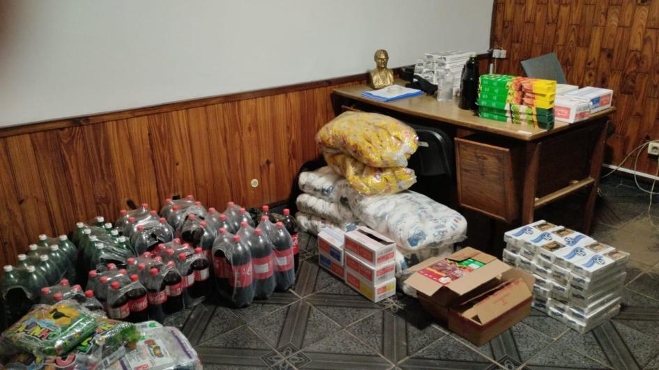 Parte de la mercadería incautada Parte de la mercadería incautada