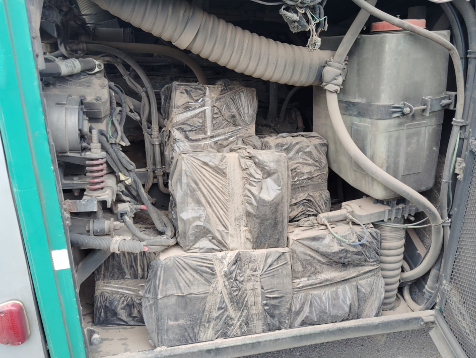 Contrabando en motor de omnibus
