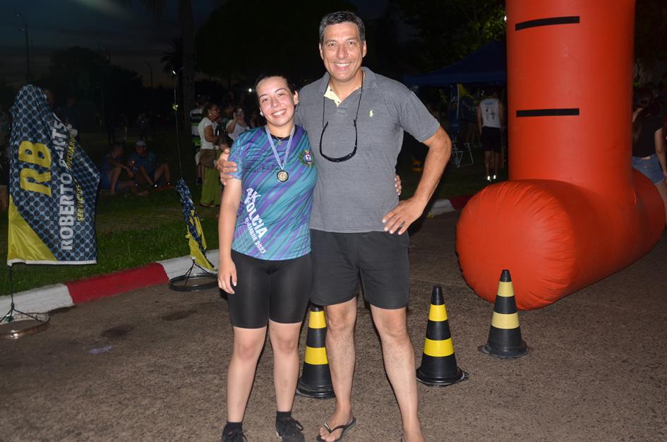 Competidora con su padre