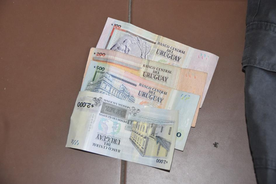 Dinero incautado. Dinero incautado.