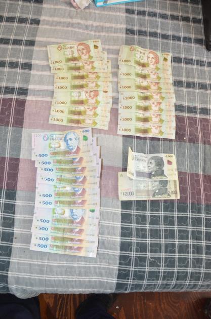 Parte del dinero incautado. Parte del dinero incautado.