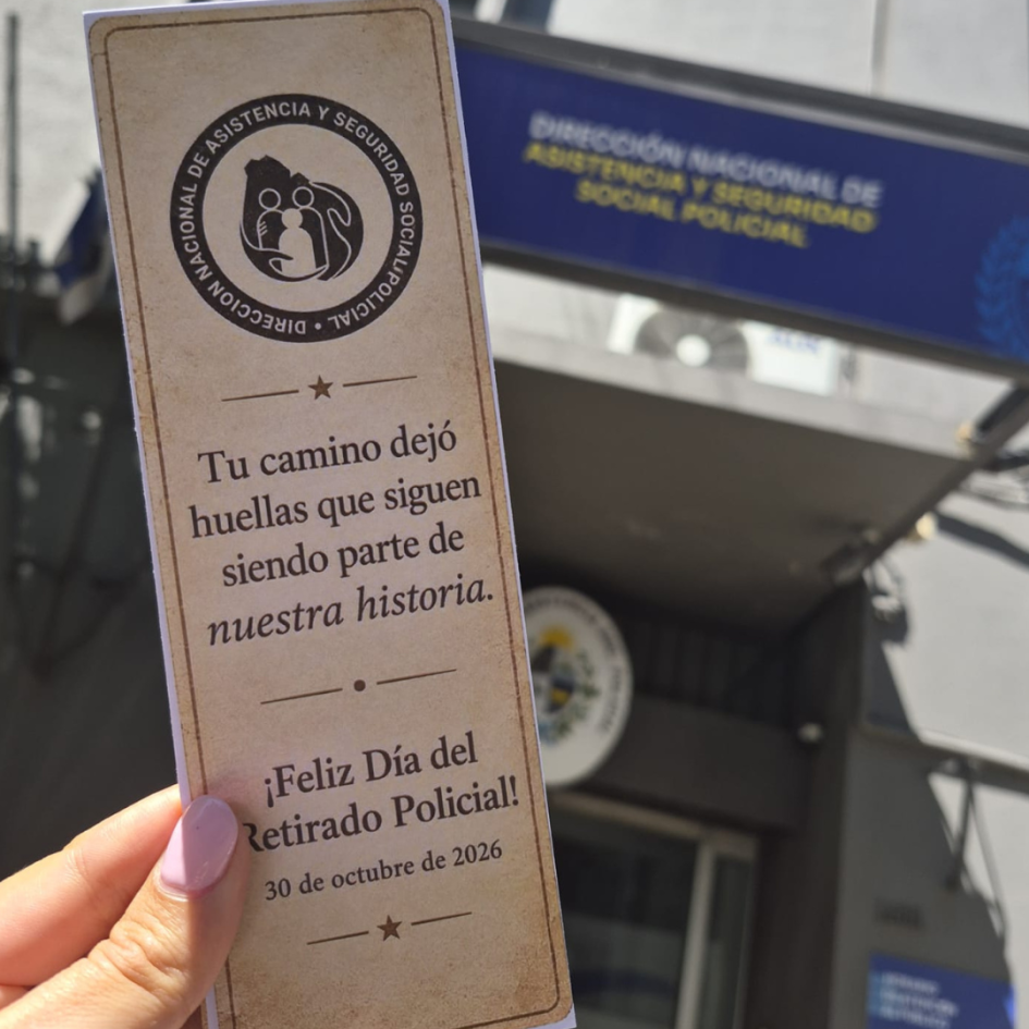 Día del retirado policial Marcador de libros