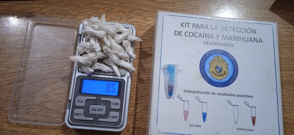 PADO incauta a hombre 8.5 gramos de droga. Droga incautada.