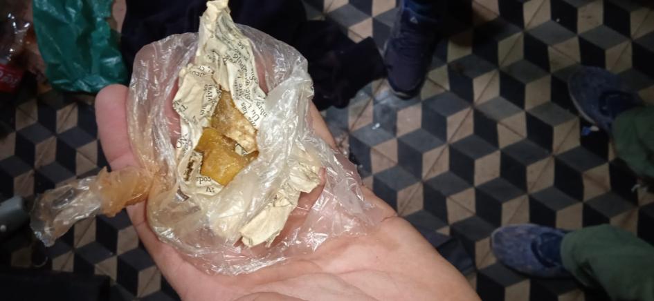 Droga incautada. Droga incautada.