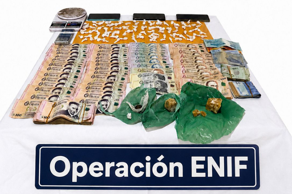 Droga dinero balanza y celulares incautados en Operación ENIF