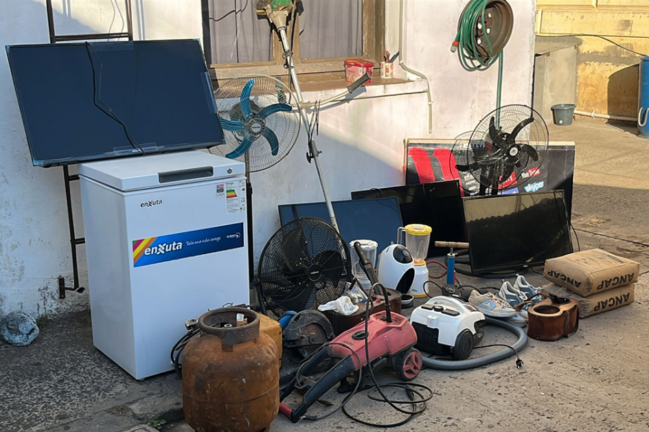 Efectos incautados por la policía