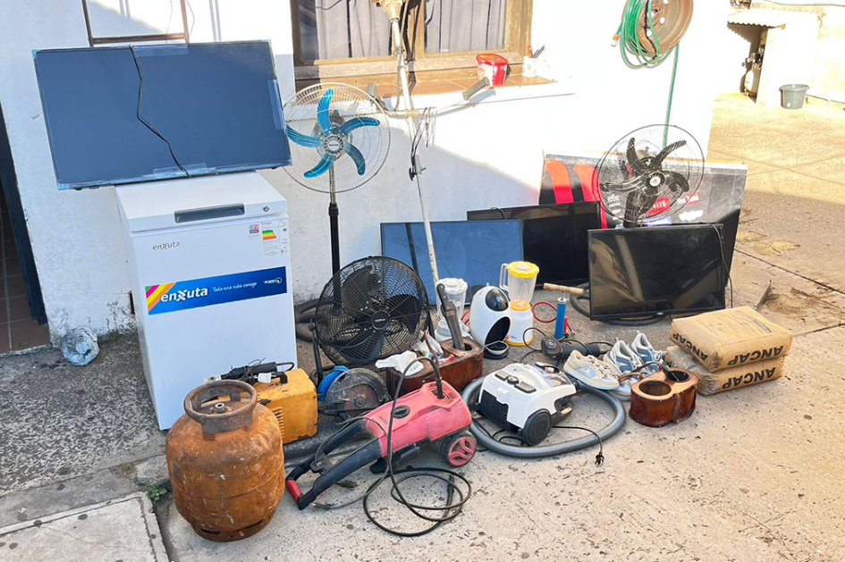 Efectos producto de hurtos incautados por la policía