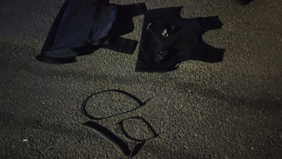 Elementos incautados a investigados por rapiñas Elementos incautados a investigados por rapiñas