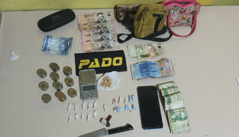 Elementos incautados por la policía.