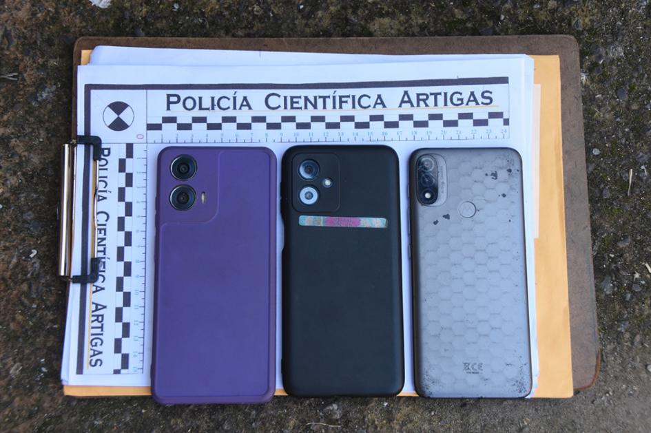 Equipos celulares incautados. Equipos celulares incautados.
