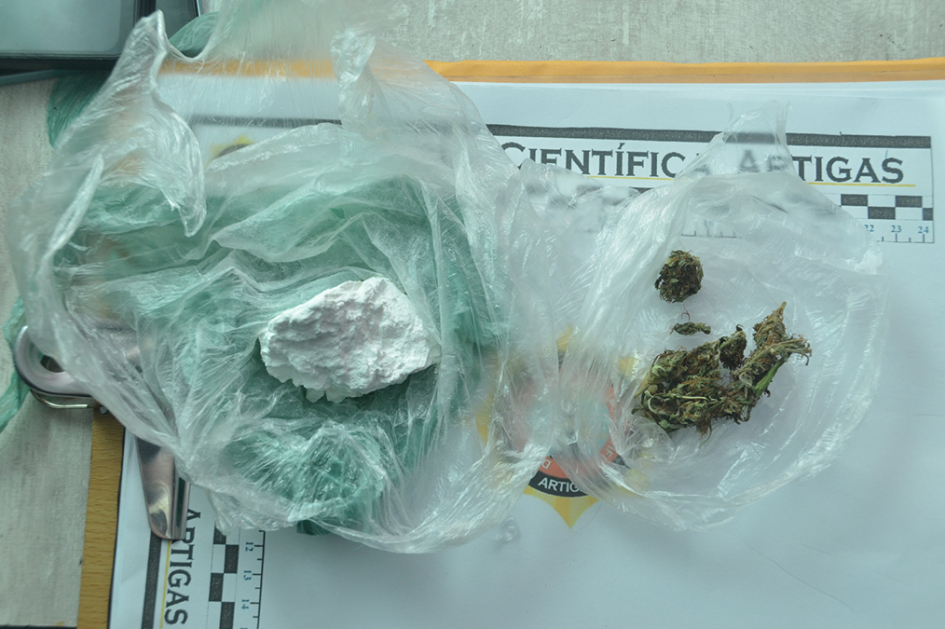 Estupefacientes incautados por la policía.