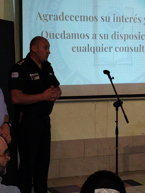 Exposición de DIGEFE en Minas palabras del sub director Crio. Martín Ramos 