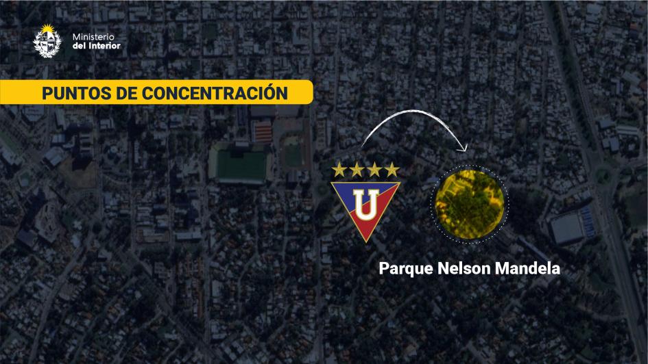Punto de concentración Liga Deportiva Universitaria de Quito. Punto de concentración Liga Deportiva Universitaria de Quito.