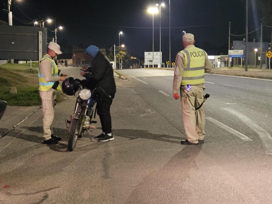 Operativo de control de motocicletas