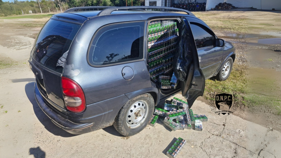 Vehículo detenido con las 15 mil cajillas de cigarrillos