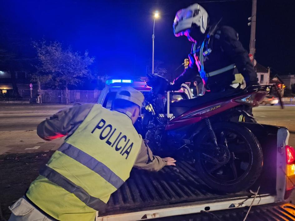 Incautación de motocicleta