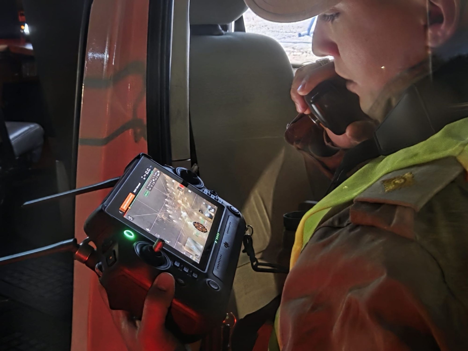 El equipo de dron está integrado por un operador y un visualizador