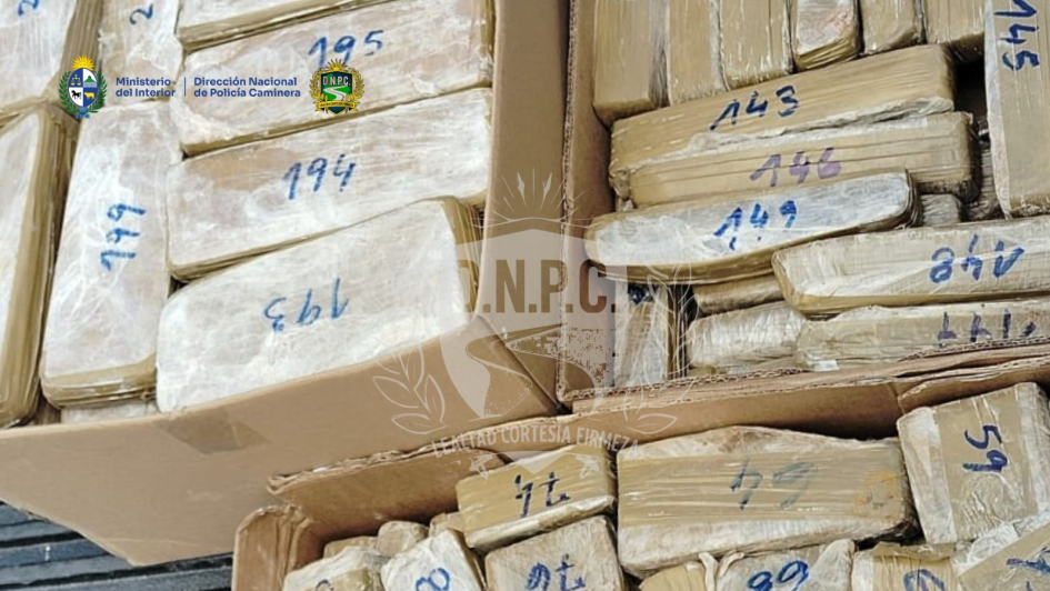 Parte de los 351 paquetes incautados Parte de los 351 paquetes incautados