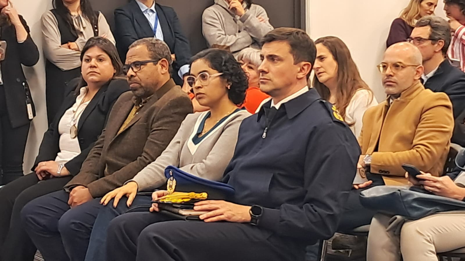 Subdirector de la Policía Nacional, Comisario General Alfredo Clavijo, y autoridades de Unasev