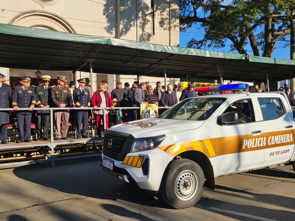 Desfila móvil de la Dirección Nacional de Policía Caminera