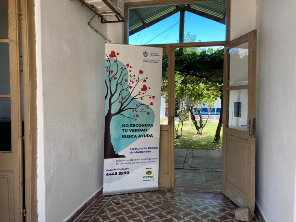 Oficina de Violencia Doméstica y Género en Aiguá puerta de ingreso a la Oficina de Violencia Doméstica y Género en Aiguá