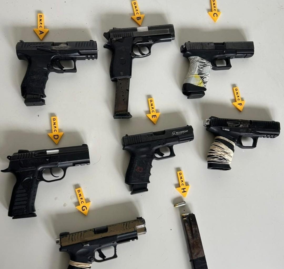 Incautación de siete armas Incautación de siete armas