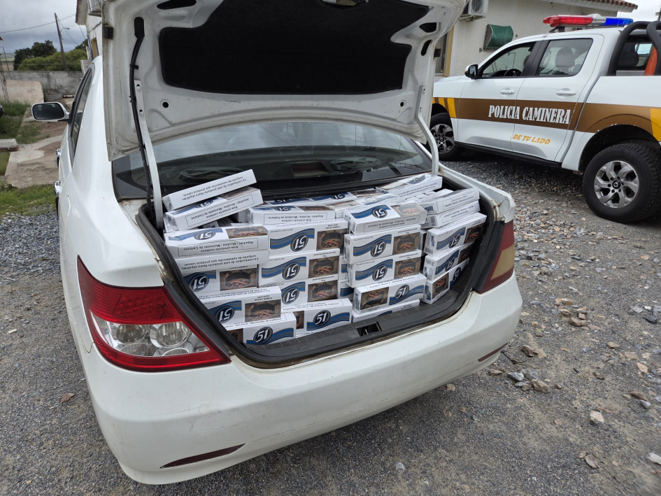 Lavalleja: se incautó 189.600 paquetes de cigarrillos con valor comercial de 2.275.200 pesos