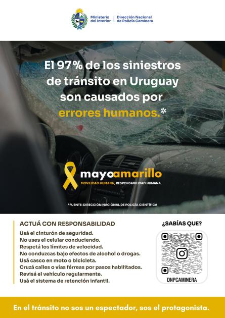 Folleto con mensajes sobre seguridad vial