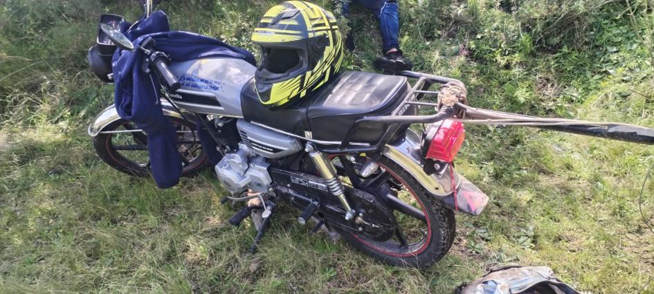 Moto intervenida por caza Moto intervenida por caza