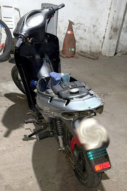 Motocicleta incautada por la policia Motocicleta incautada por la policia