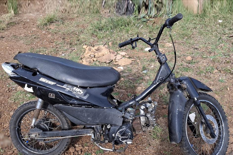 Motocicleta incautada.