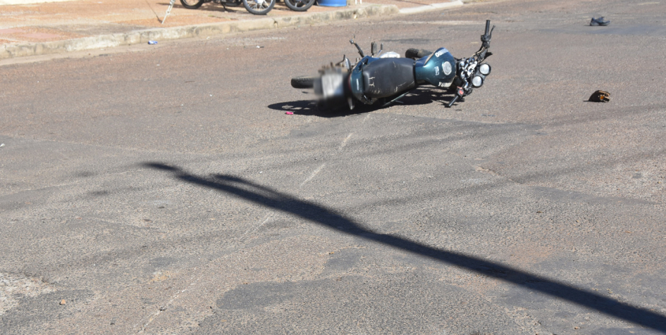 Motocicleta involucrada en el siniestro