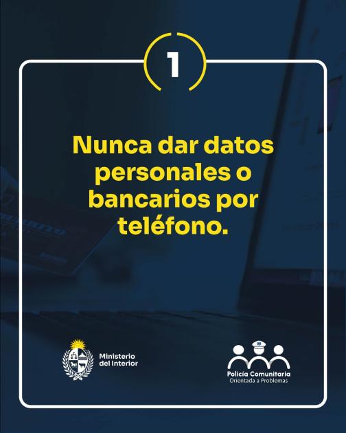 Flyer con recomendacion a No dar datos personales Flyer con recomendacion a No dar datos personales