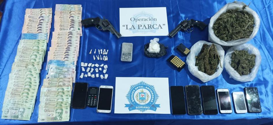 Sustancia y efectos incautados en Operación "LA PARCA"