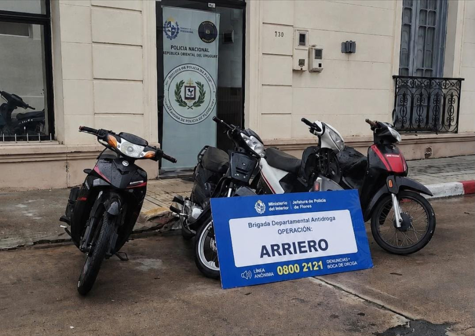 Golpe al microtráfico de estupefacientes en Trinidad Motos incautadas "Operación Arriero"