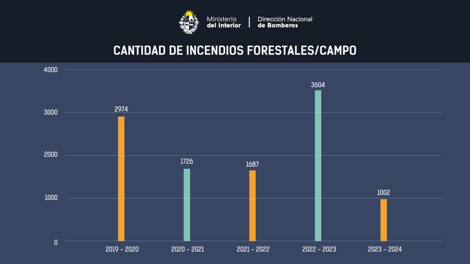 Placa cantidad de incendios foprestales